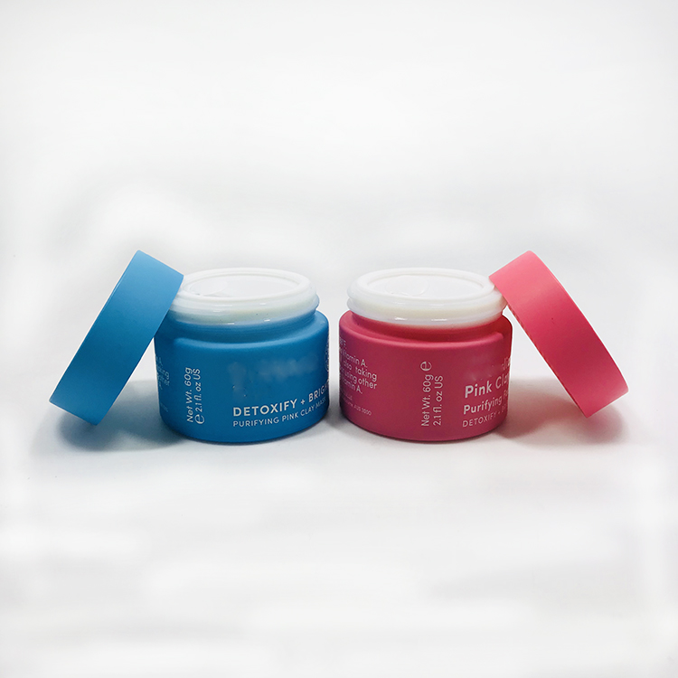 Wholesale 15g 20g 30g 50g 100g matte pink glass cream jar opal white porcelain glass cosmetic jar ceramic container jar