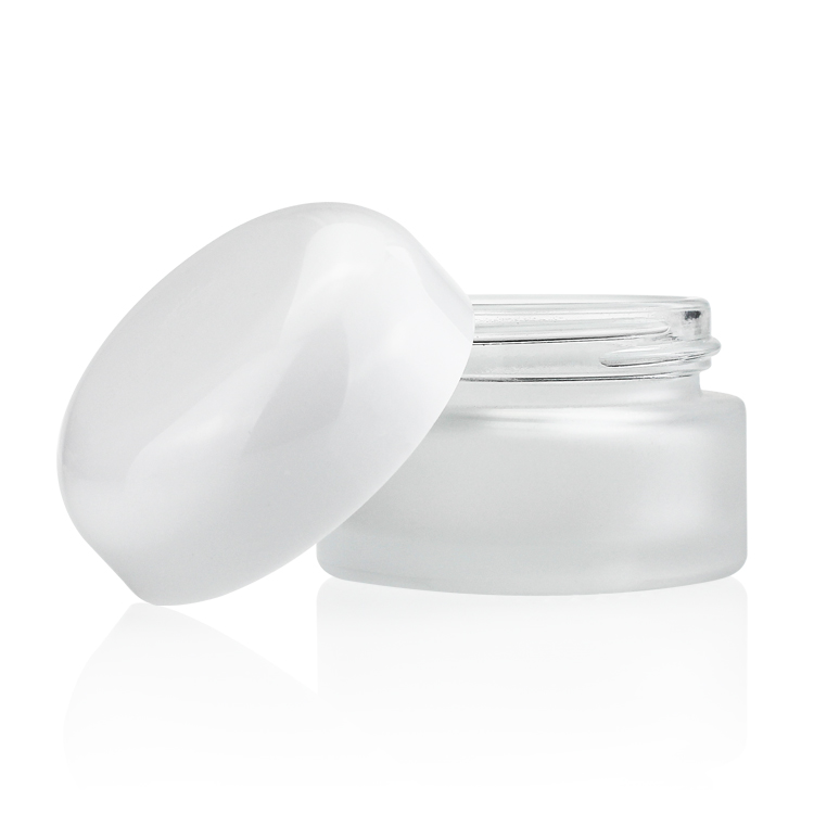 Wholesale 15g 20g 30g Frosted Round Glass Face Cream Jar Hand Cream Jars Skin Care Supplier Package