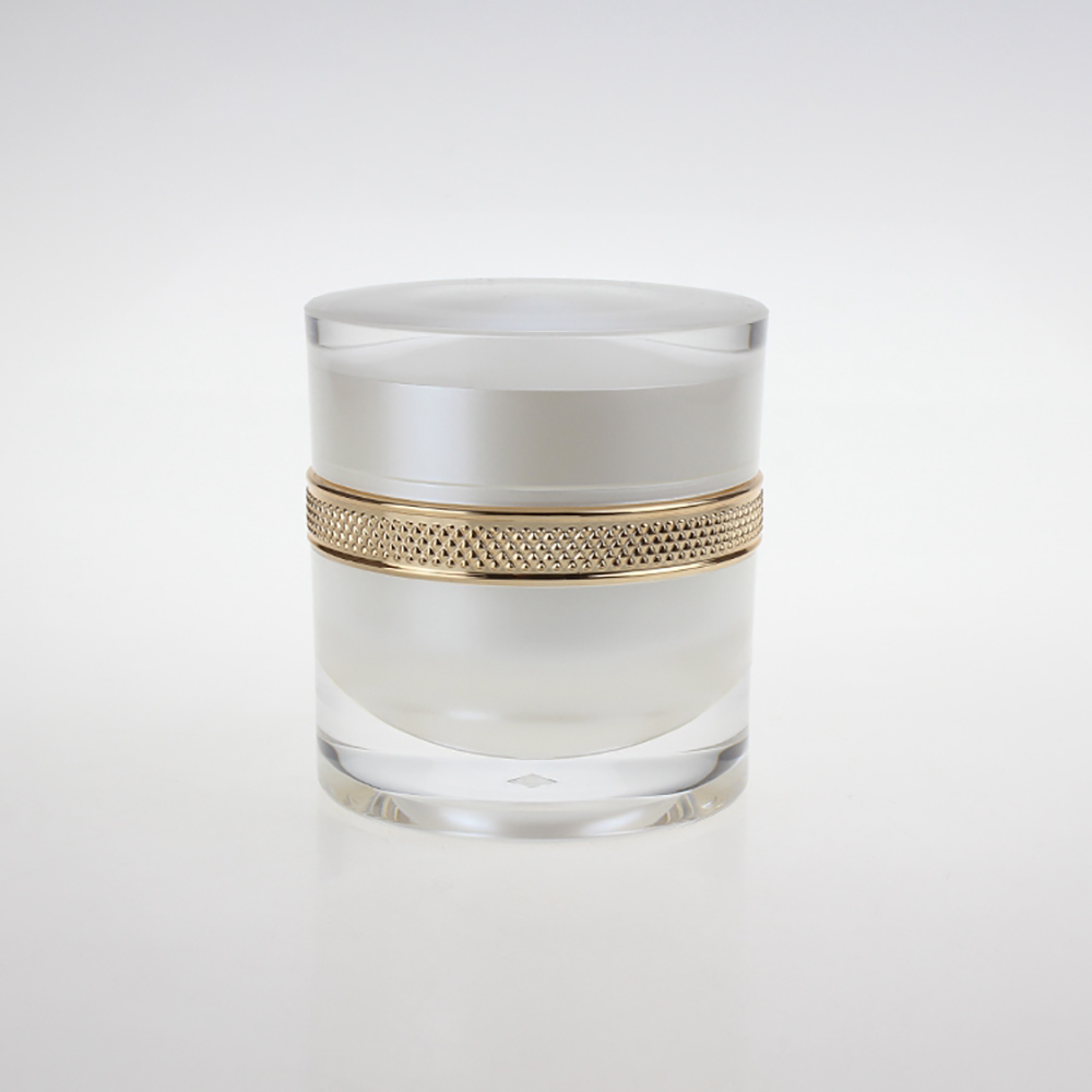 Wholesale 15g 30g 50g Pearl white round acrylic cream jar for skin care