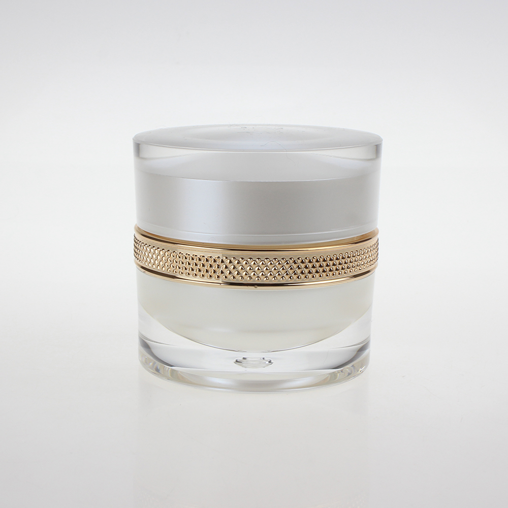 Wholesale 15g 30g 50g Pearl white round acrylic cream jar for skin care