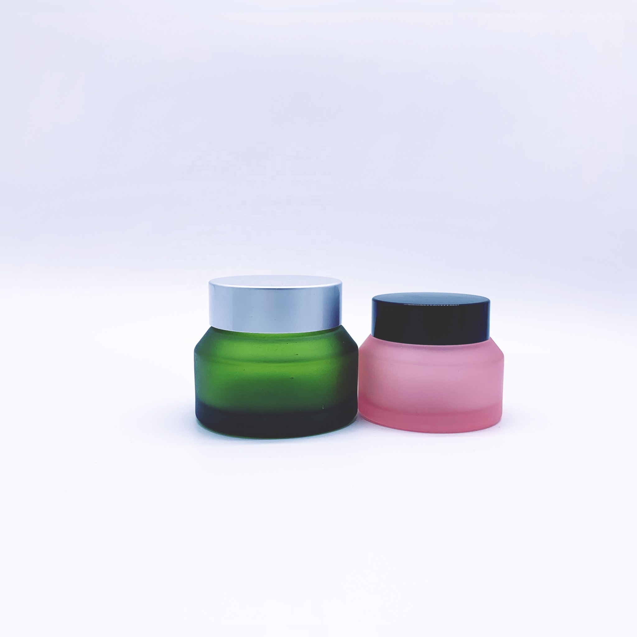 Wholesale 15g 30g 50g pink Cream Bottle black Glass Matte Cream Eye Cream Bottle