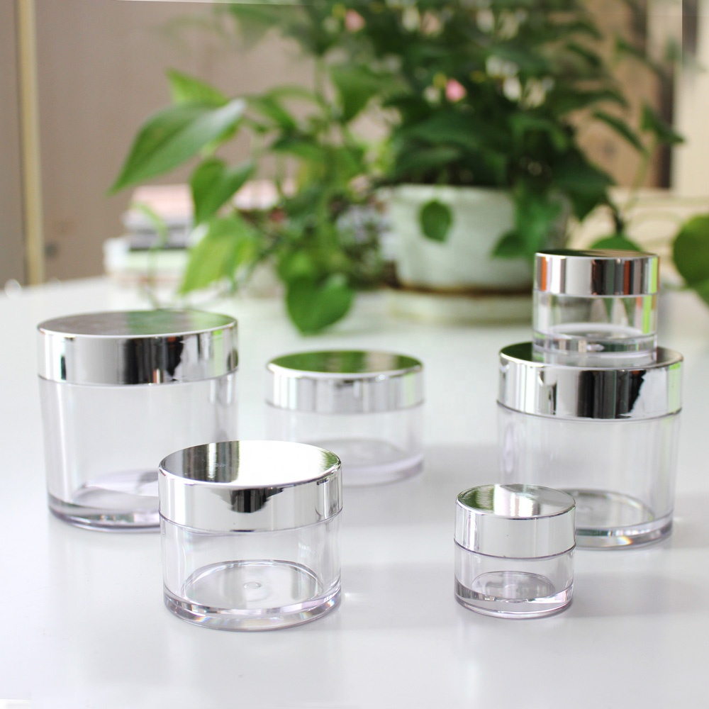 Wholesale 15g 50g 80g new design eco plastic PETG cosmetic cream jar