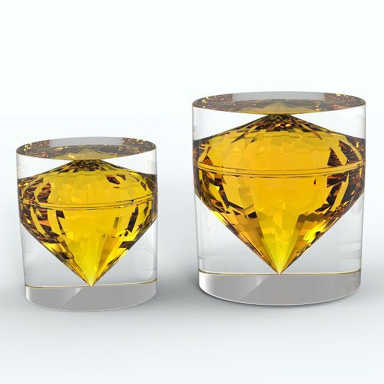 Wholesale 15g 50g luxury gold cosmetic cream diamond acrylic jar with lid