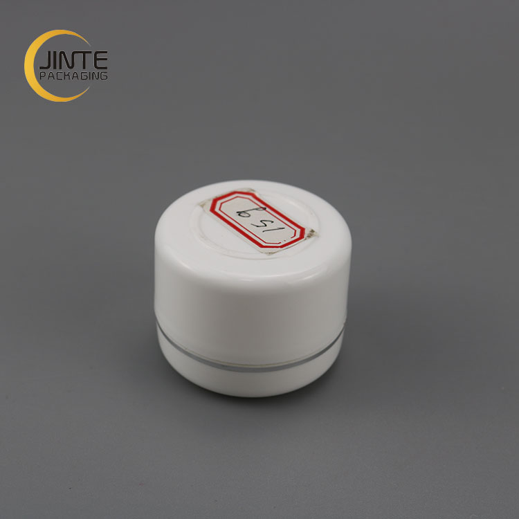 Wholesale 15g small size empty injection double wall cream PP jar for UV gel