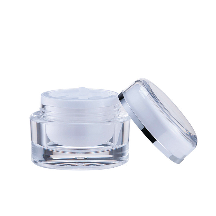 Wholesale 15g30g50g Acrylic clear plastic skin care body cream jar cosmetic container