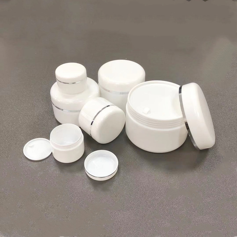 Wholesale 15ml 20ml 30ml 50ml 100ml 150ml 200ml empty white simple pp plastic cream jars