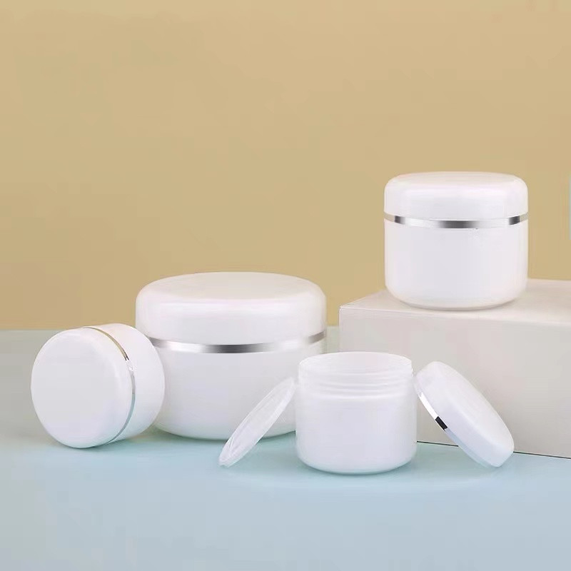 Wholesale 15ml 20ml 30ml 50ml 100ml 150ml 200ml empty white simple pp plastic cream jars