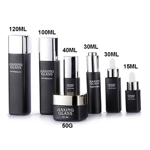 Wholesale 15ml 30ml 40ml 50ml 100ml 120ml matte frosted black rectangle square glass dropper bottles for e liquid with pipette