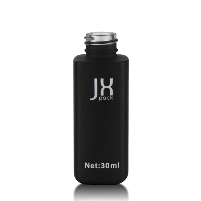 Wholesale 15ml 30ml 40ml 50ml 100ml 120ml matte frosted black rectangle square glass dropper bottles for e liquid with pipette