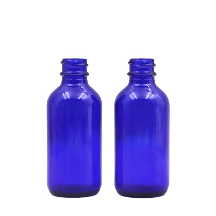 Wholesale 15ml 30ml 60ml 120ml 250ml 500ml 1000ml blue boston round glass bottle