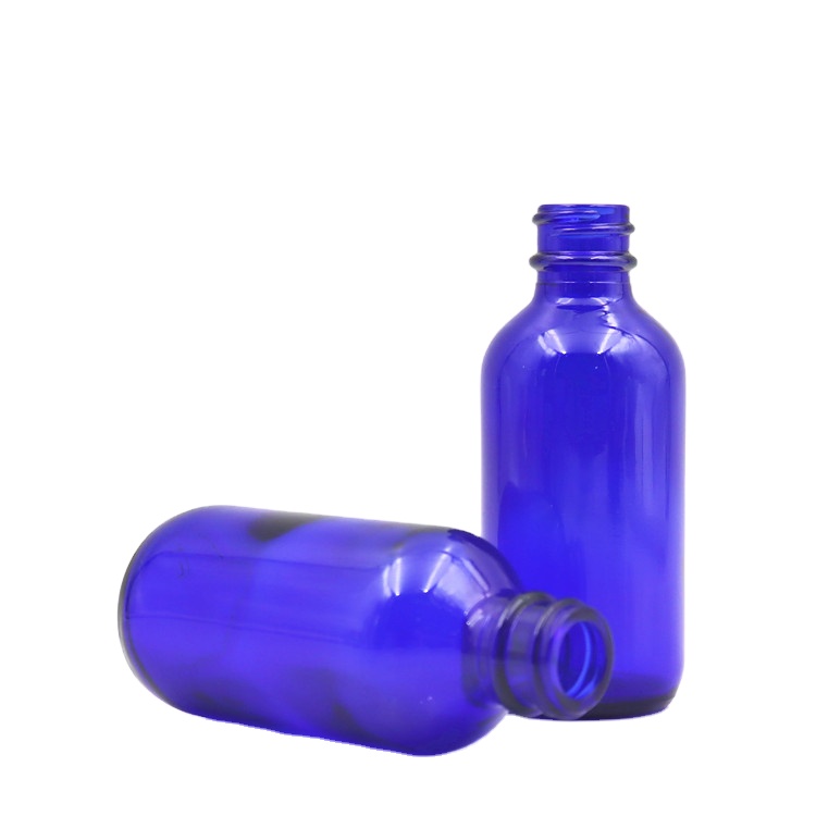 Wholesale 15ml 30ml 60ml 120ml 250ml 500ml 1000ml blue boston round glass bottle