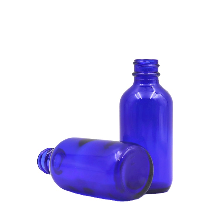 Wholesale 15ml 30ml 60ml 120ml 250ml 500ml 1000ml blue boston round glass bottle