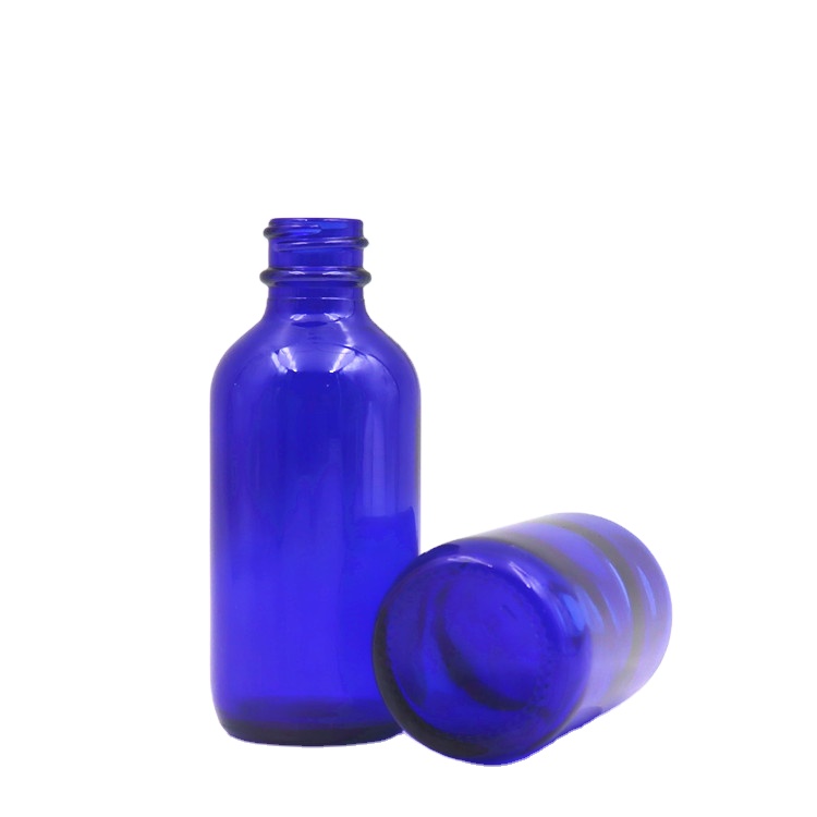 Wholesale 15ml 30ml 60ml 120ml 250ml 500ml 1000ml blue boston round glass bottle