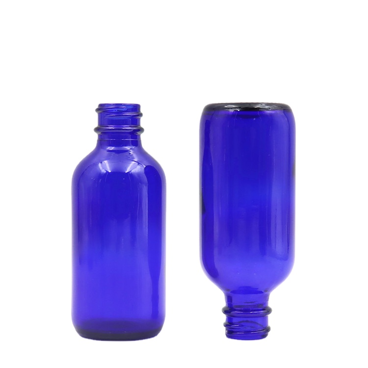 Wholesale 15ml 30ml 60ml 120ml 250ml 500ml 1000ml blue boston round glass bottle