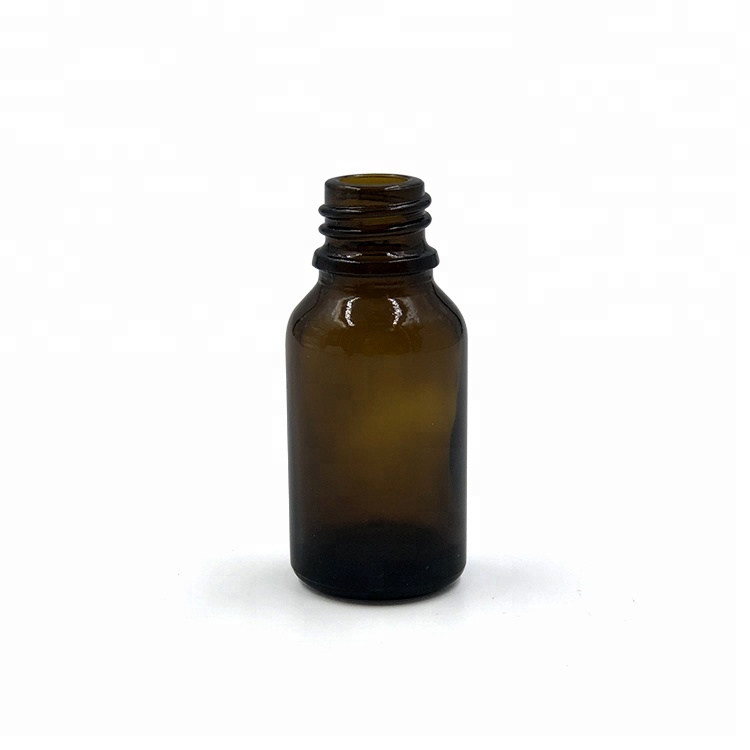 Wholesale 15ml amber essential oil glass bottle with childproof cap