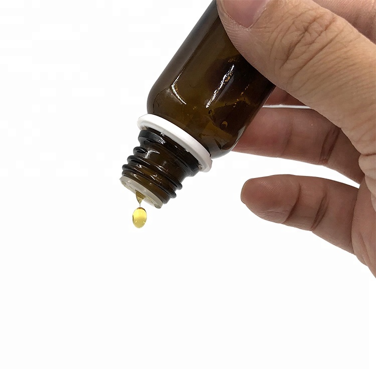 Wholesale 15ml amber essential oil glass bottle with childproof cap