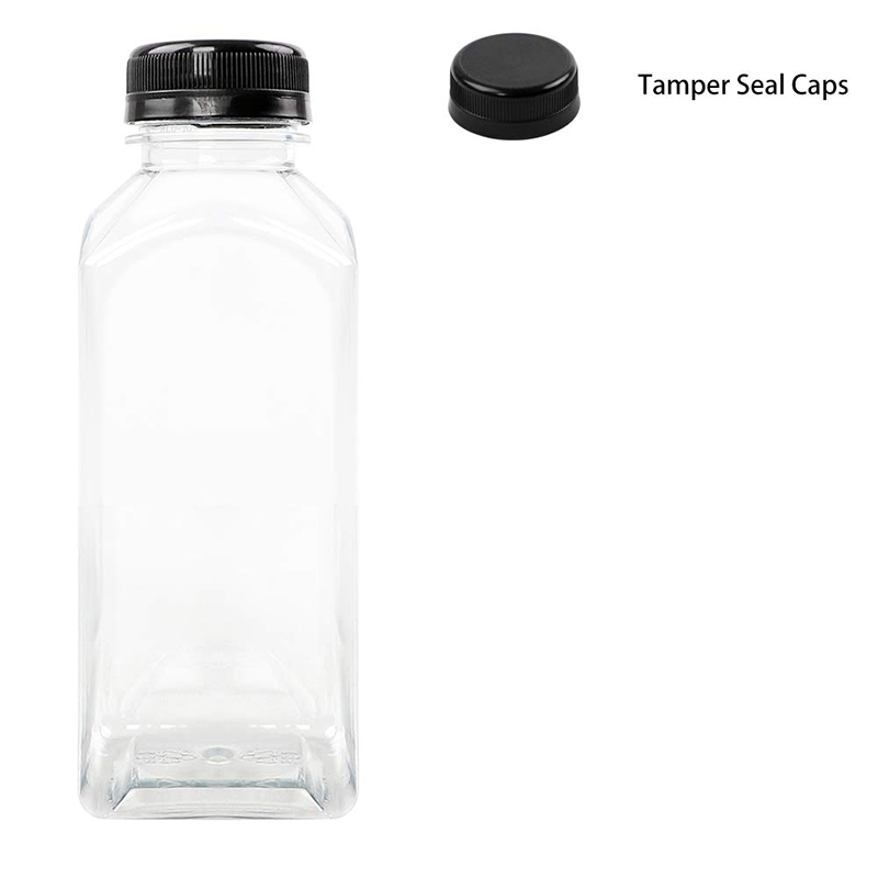 Wholesale 16 oz Empty BPA Free PET Plastic Beverage Juice Water Bottles with Cap