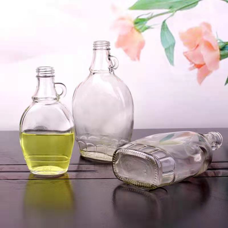 Wholesale 165ml, 250ml, 350ml, 500ml Clear California Wine Bottle Wine Glass Bottle With Single Ear