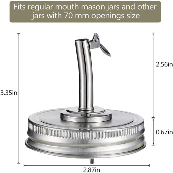 Wholesale 16OZ 480ml Airtight glass mason jar with oil spout lid