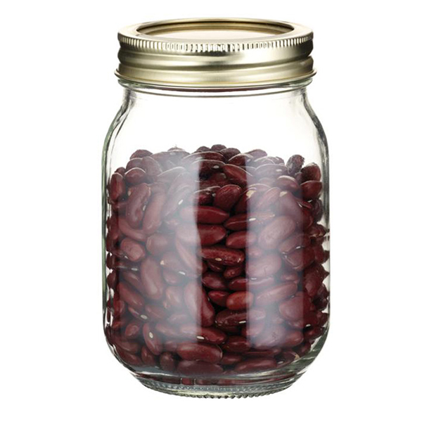 Wholesale 16oz  glass canning mason jar with regular screw lids and brands  for food preserving