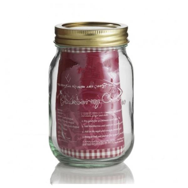 Wholesale 16oz glass canning mason jar with regular screw lids and brands for food preserving