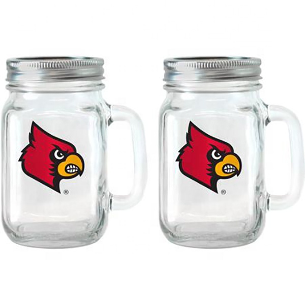 Wholesale 16oz handle customized mason glass jar with screw lid for food