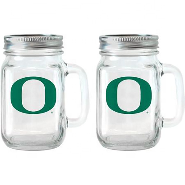 Wholesale 16oz handle customized mason glass jar with screw lid for food