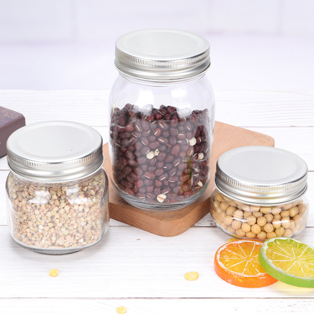 Wholesale 16oz mason honey glass jar with screw lid