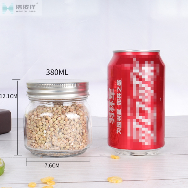 Wholesale 16oz mason honey glass jar with screw lid
