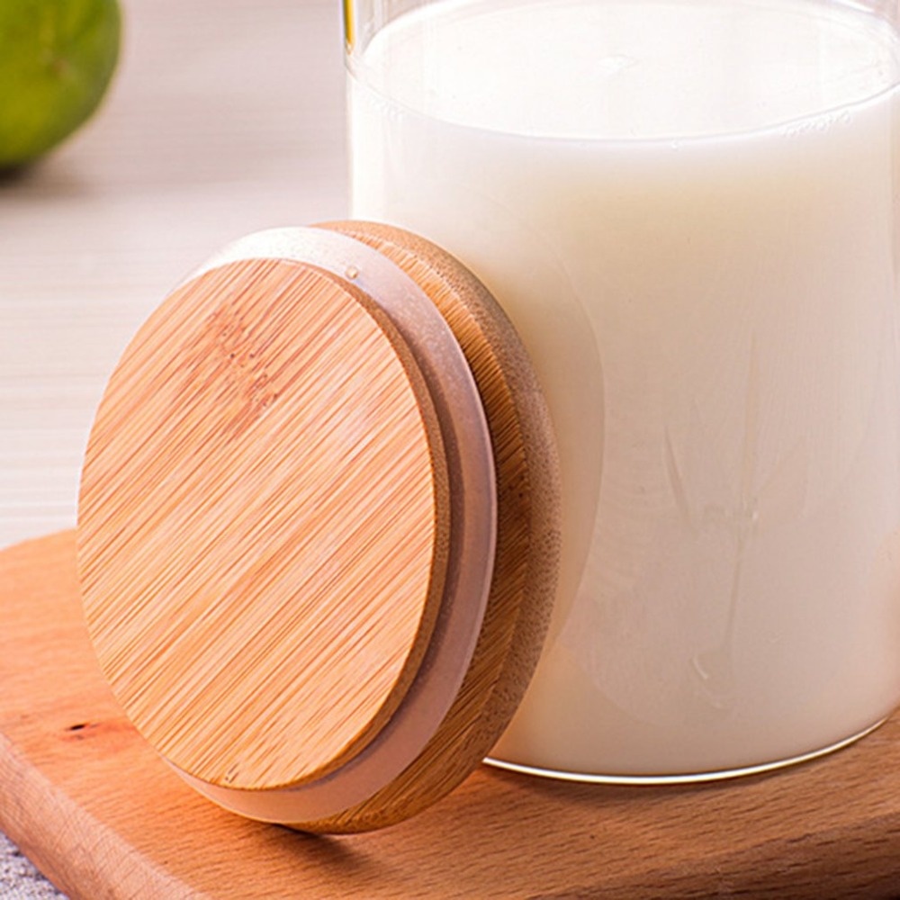 Wholesale 180ml 6oz Small Glass Spice Jars With Bamboo lid