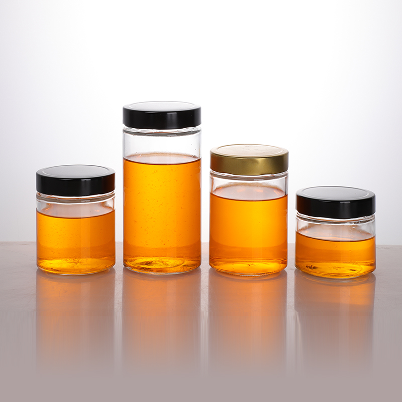 Wholesale 180ml-750ml Glass Bottles Honey Round Jam Glass Jars And Bottles