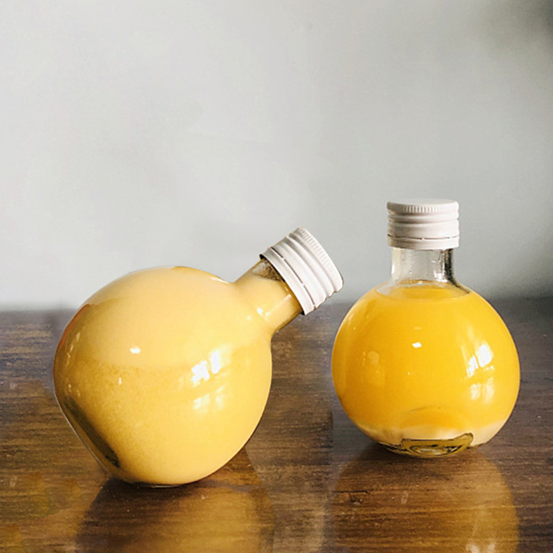 Wholesale 180ml glass packing mini wine bottle juice glass bottle for beverages wine aluminum cap