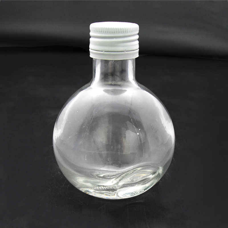 Wholesale 180ml glass packing mini wine bottle juice glass bottle for beverages wine aluminum cap