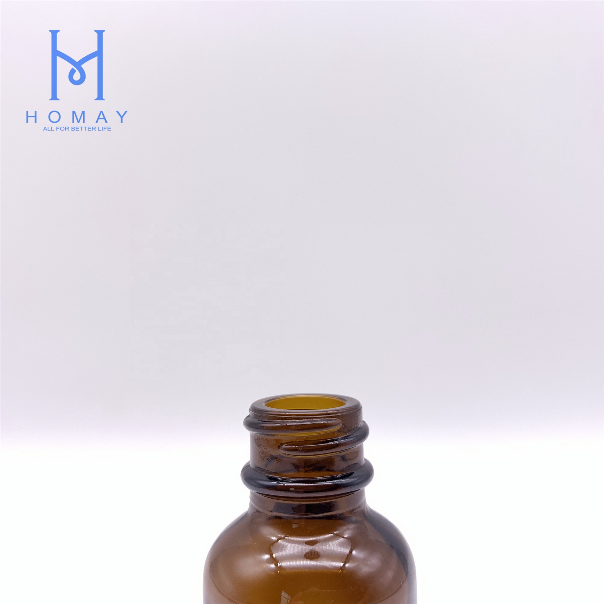 Wholesale 1OZ clear amber boston round glass bottle for liquid medicine