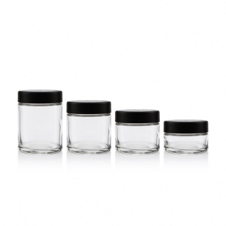 Wholesale 1Oz 2Oz 3Oz 4Oz 6Oz 8Oz CBD vape Flower Container glass jar 8oz