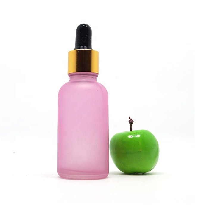 Wholesale 1Oz 2Oz 4Oz Pink Glass Dropper Bottle with Sprayer Childproof Cap
