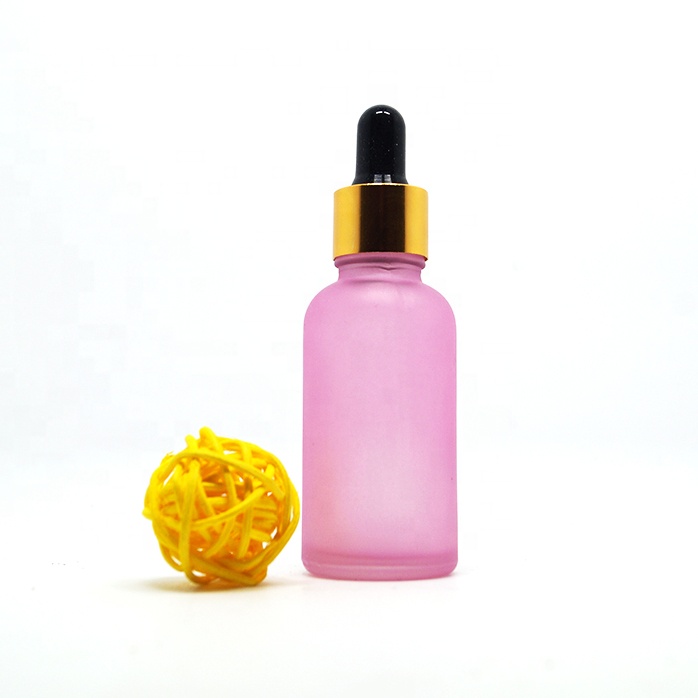 Wholesale 1Oz 2Oz 4Oz Pink Glass Dropper Bottle with Sprayer Childproof Cap