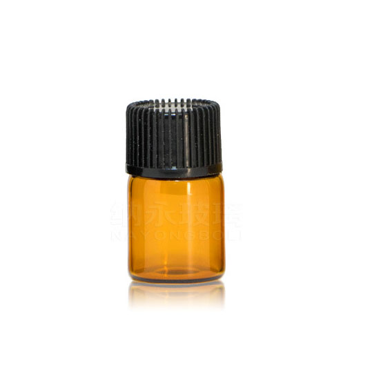 Wholesale 1ml 2ml 5ml small amber short glass perfume sample vials bottles empty vials with inner plug
