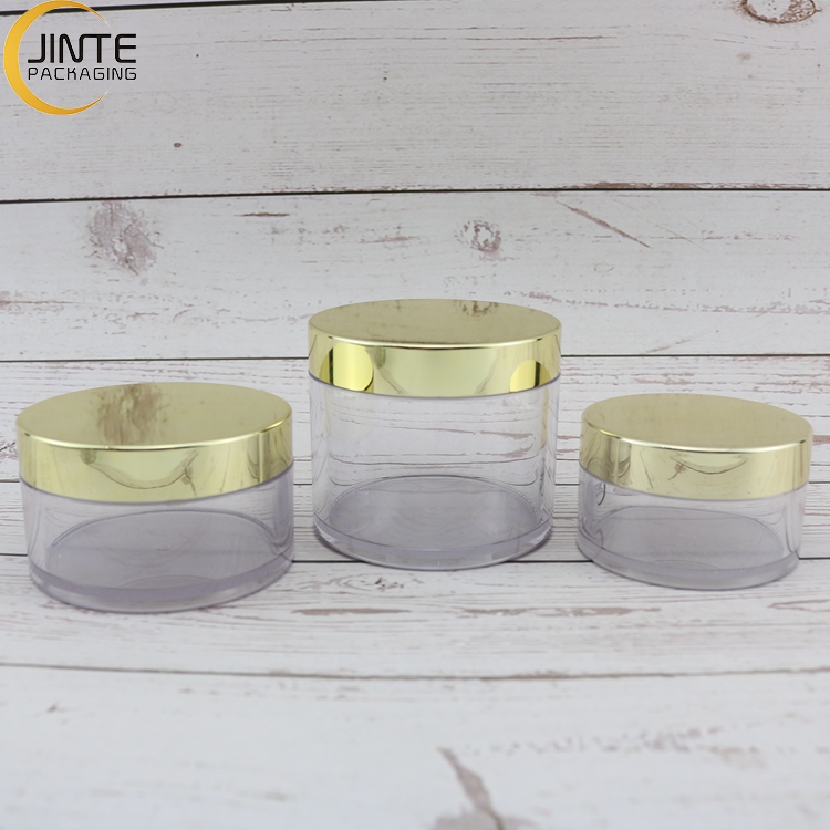 Wholesale 1oz 2oz 4oz 6oz 8oz PETG Plastic Jars Good design Frosted body with matte black lids for Skin care Cosmetics