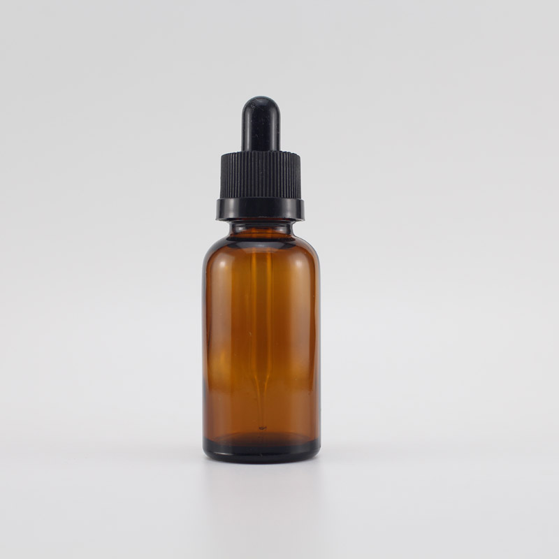 Wholesale 1oz amber glass bottle e cig glass dropper bottle with child lock cap e liquid glass bottle with pipette