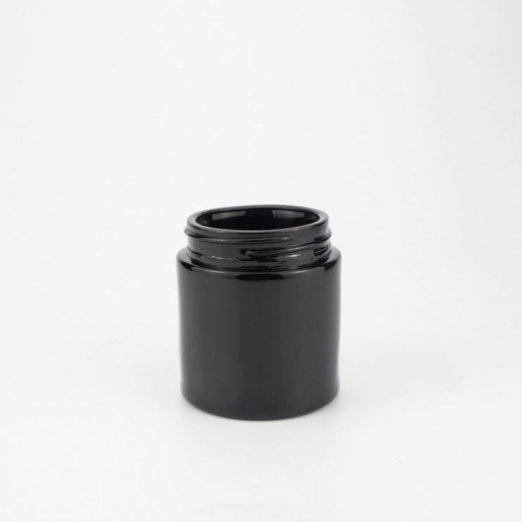 Wholesale 2 Oz 4 Oz 60Ml 120Ml Dark Violet Weed Storage Black Child Proof Resistant Lid Glass Container Jars