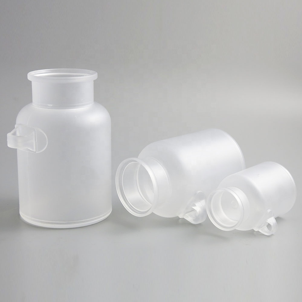 Wholesale 200G ABS Bath Salt Bottle 200ml Powder Plastic Bottle with Cork Jar with Wood Spoon