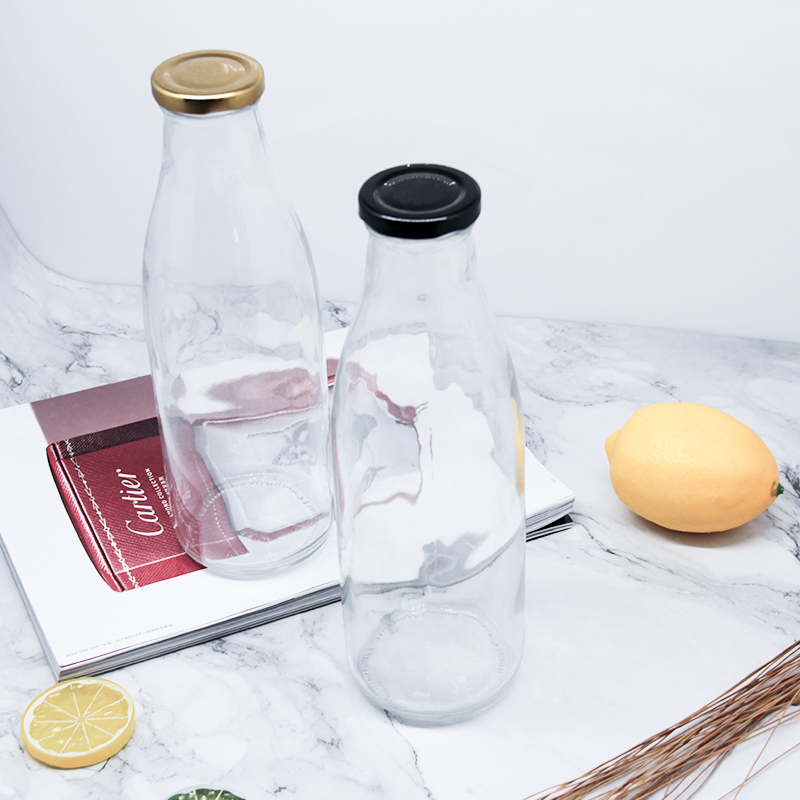 Wholesale 200Ml 250Ml 500Ml 1000Ml Glass Milk Bottle With Metal Lid