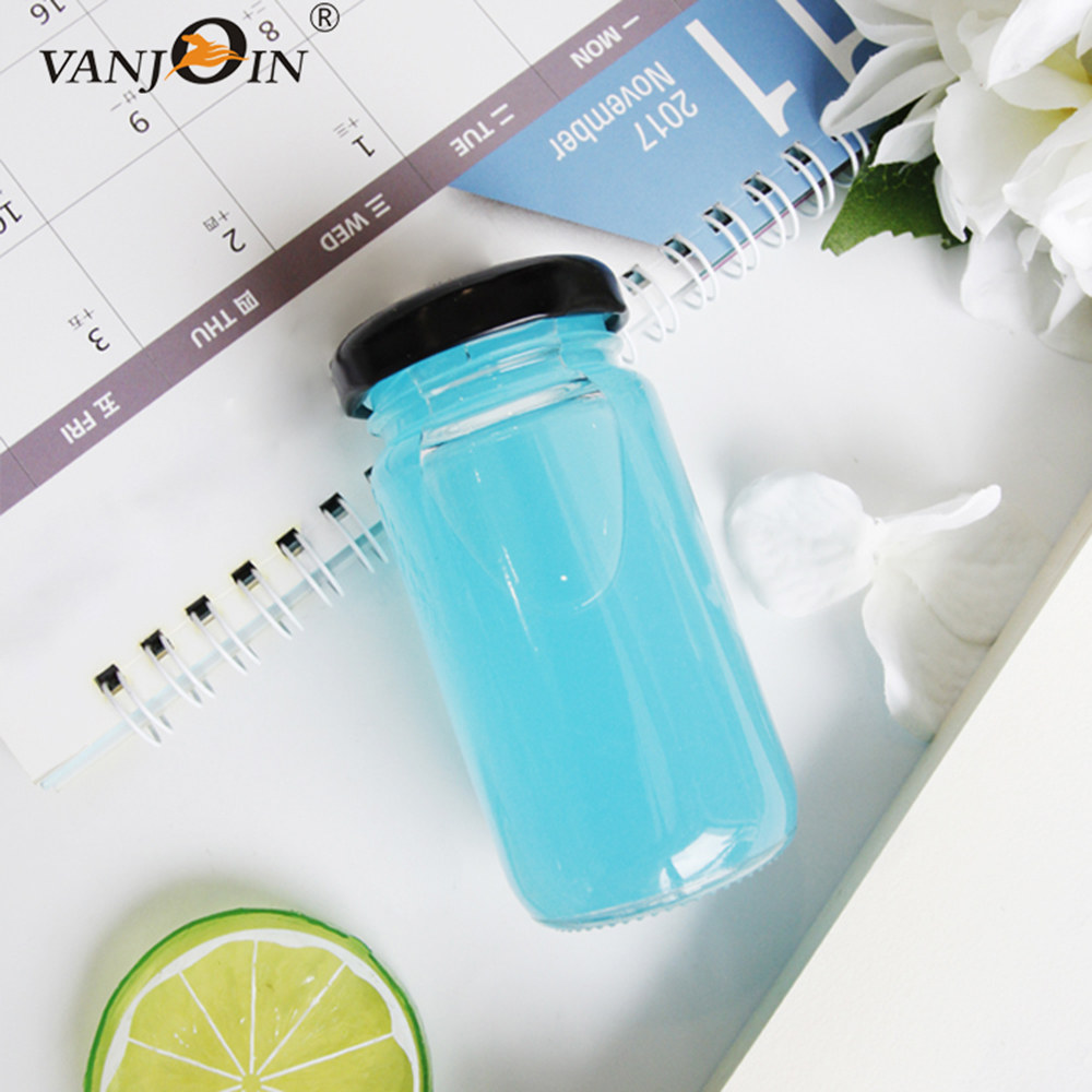 Wholesale 200ml 250ml Straight Sided Paragon Glass Jars For Juice Tea With Metal Lid