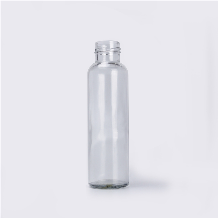 Wholesale 200ml Clear Round Glass Storage Bottles Jars With Lid for Juice Kombucha