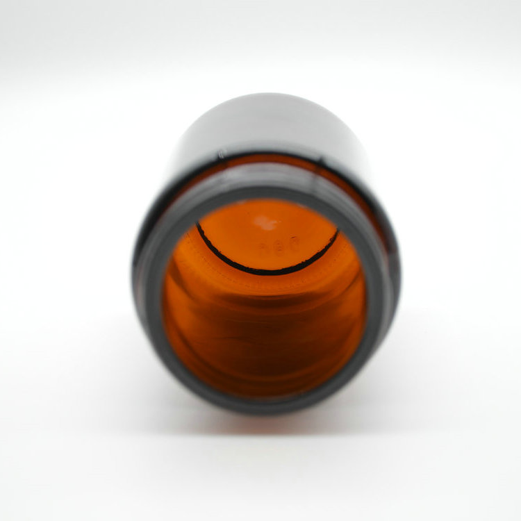 Wholesale 200ml amber tall round ultra violet screw top smell proof wide mouth storage stash glass jars
