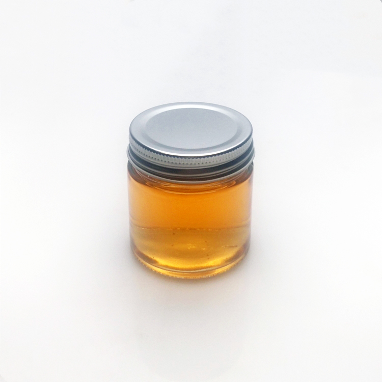 Wholesale 200ml clear round straight glass jar with metal lid
