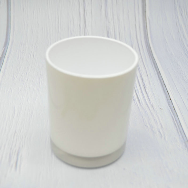 Wholesale 200ml pear white Colors Home Decorative Cylindrical Glass Candle Jars