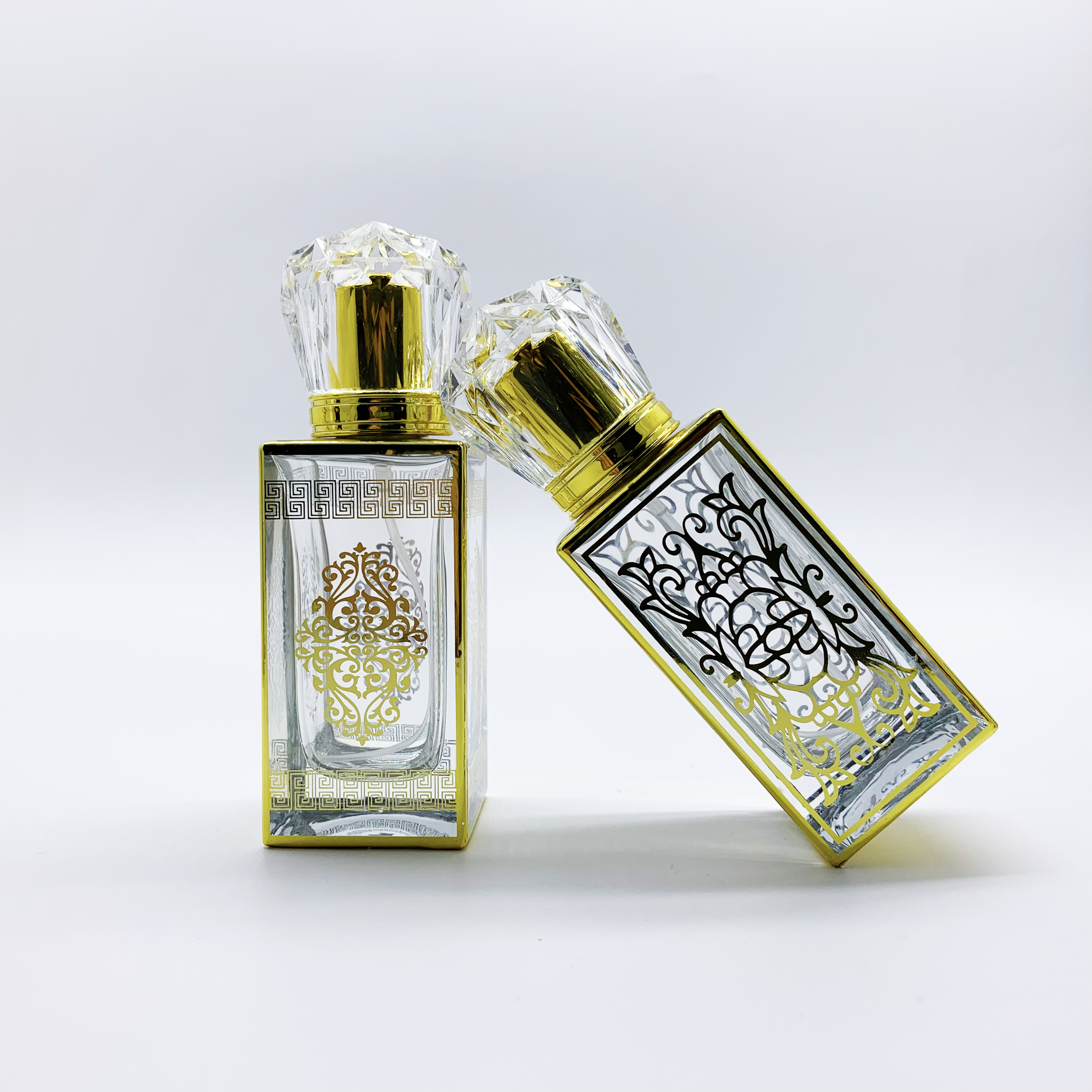 Wholesale 2021 best sale golden Spray Perfume Glass Bottle 50 ml
