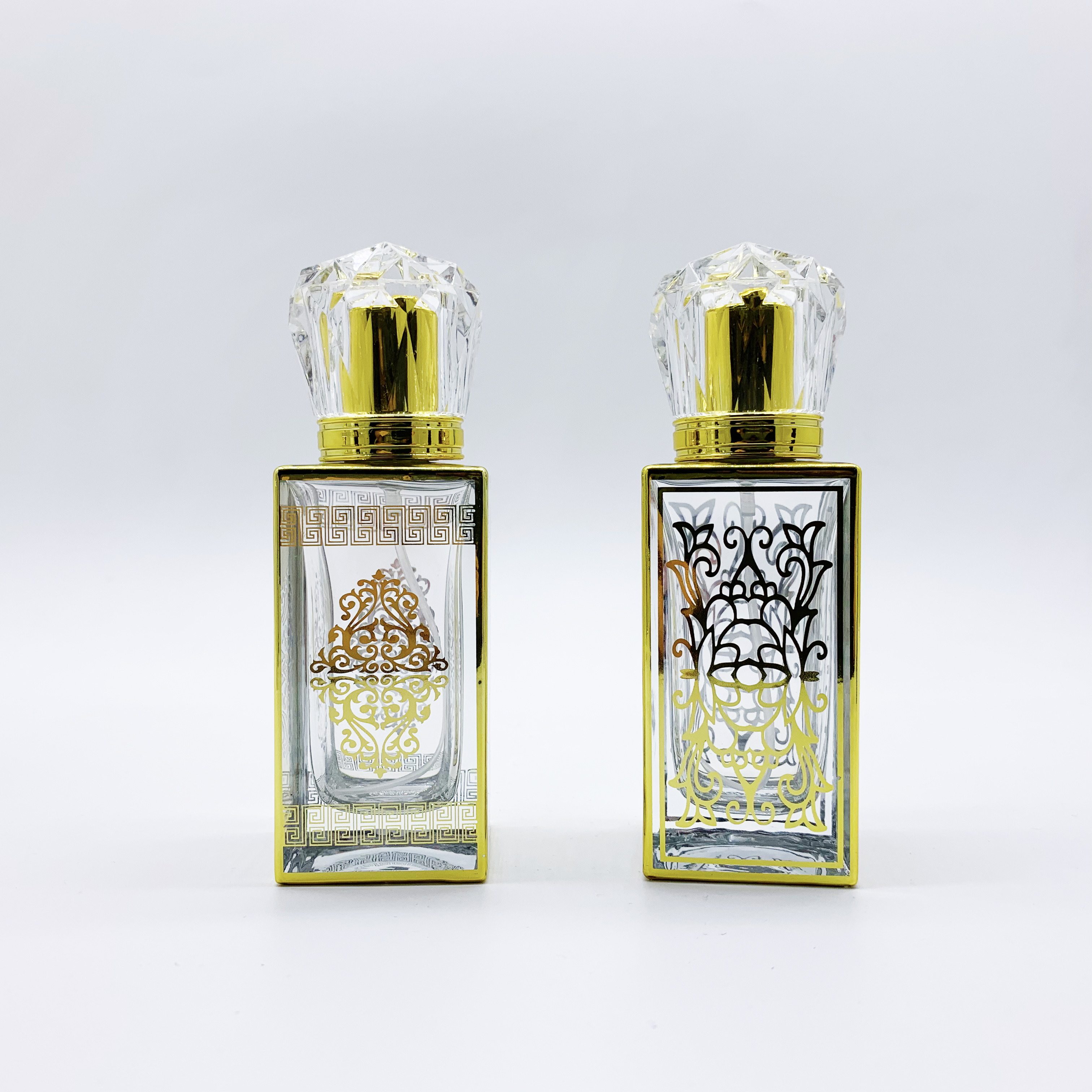 Wholesale 2021 best sale golden Spray Perfume Glass Bottle 50 ml
